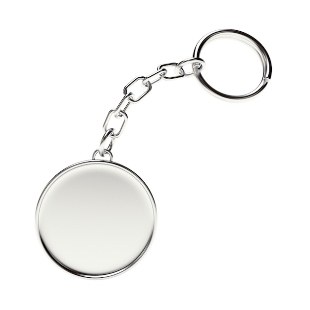 Blank round metal keychain