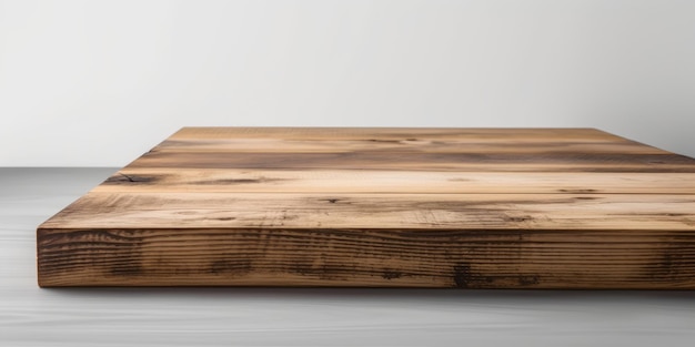 Photo a blank rustic wooden table top generative ai