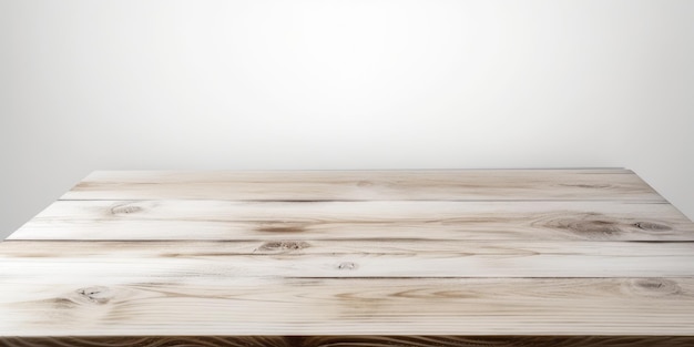 A blank rustic wooden table top for product display generative AI