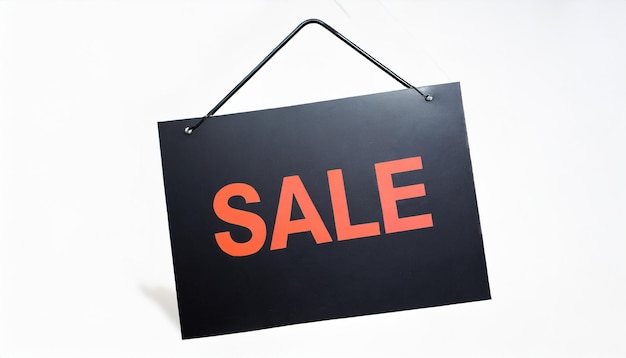 Photo blank sale hanging board icon isolated 3d