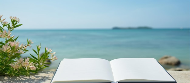 Blank schrijven boek zomervakantie concept planner kopieer ruimte ruimte voor tekst