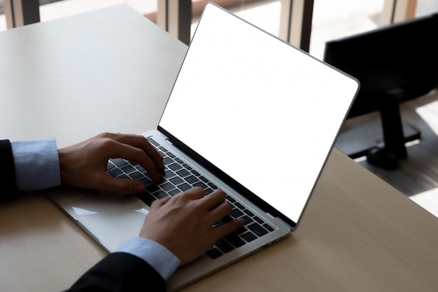 Photo blank screen laptop computer
