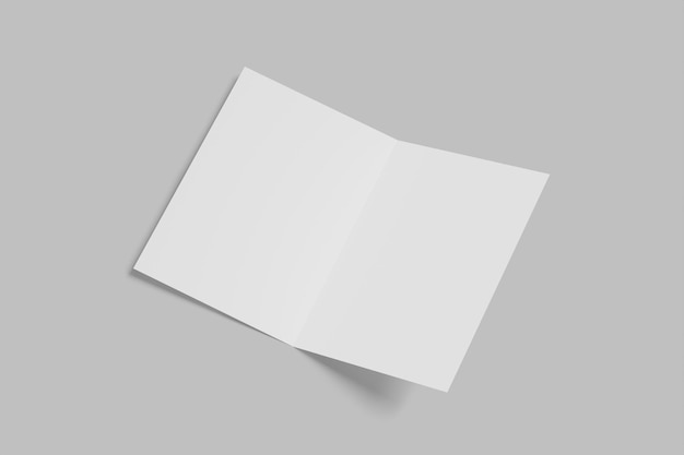 Photo a blank sheet of paper is folded in half