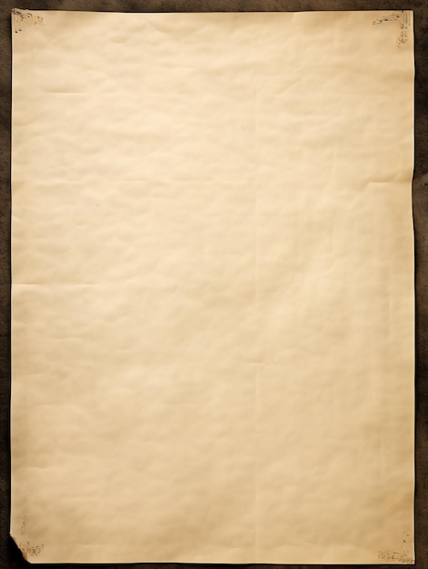 A Blank Sheet of Vintage Flat Paper