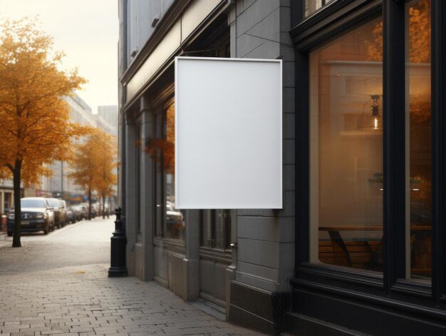 A blank shop sign photo