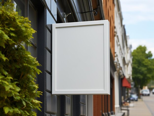 A blank shop sign photo