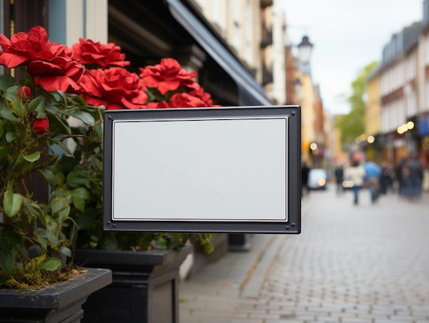 A blank shop sign photo