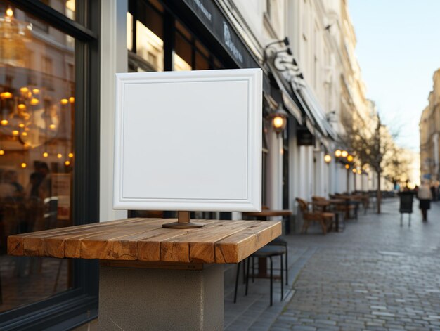 A blank shop sign photo