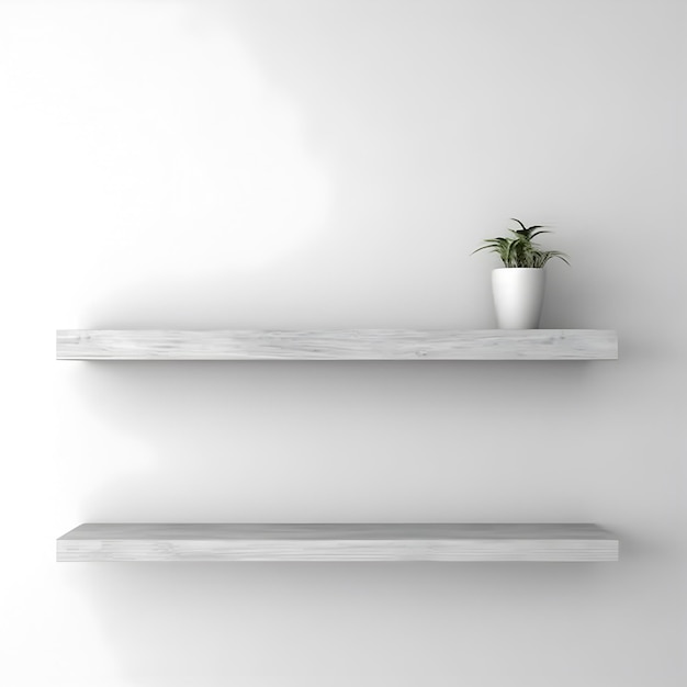 Blank showcase mock up in white background