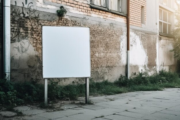 Photo blank sign blank billboard on the street