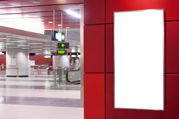 blank sign board on red wall