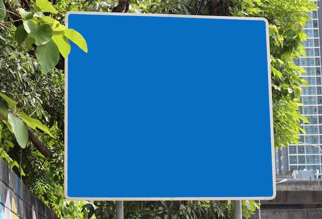 Blank sign in garden background