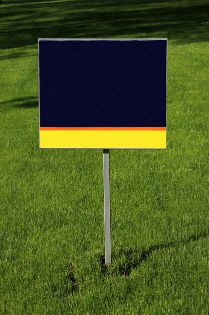 Blank Sign and Grass