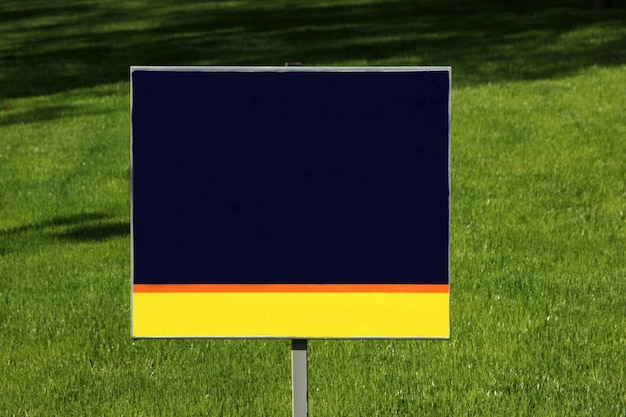 Blank Sign and Grass