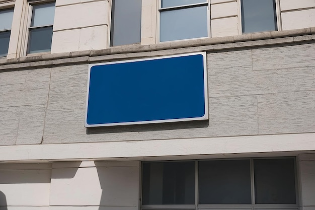 Blank sign outside a building