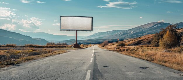 Blank signboard photograph on the road