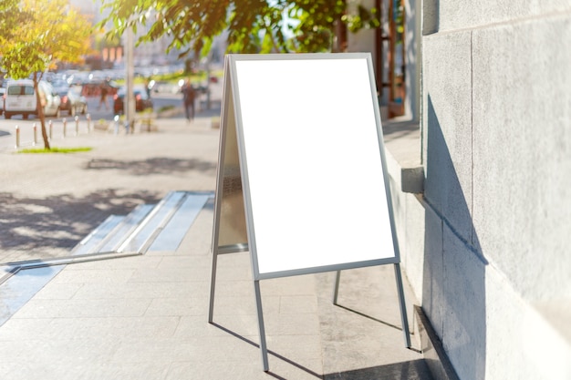 blank signboard on the street