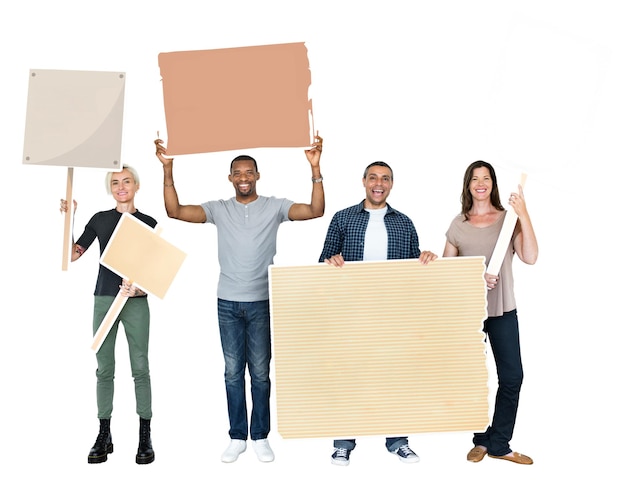 Blank signs png element transparent background