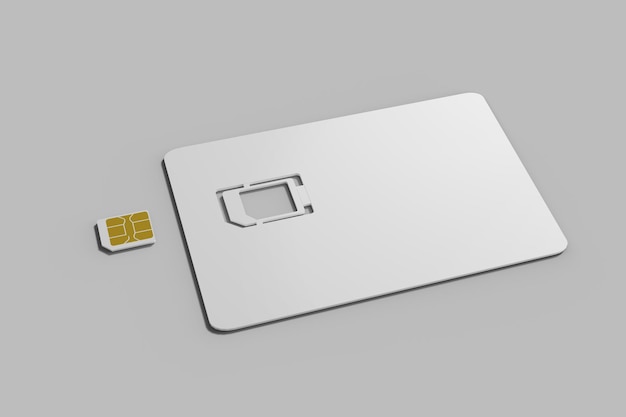 Photo blank sim card mockup