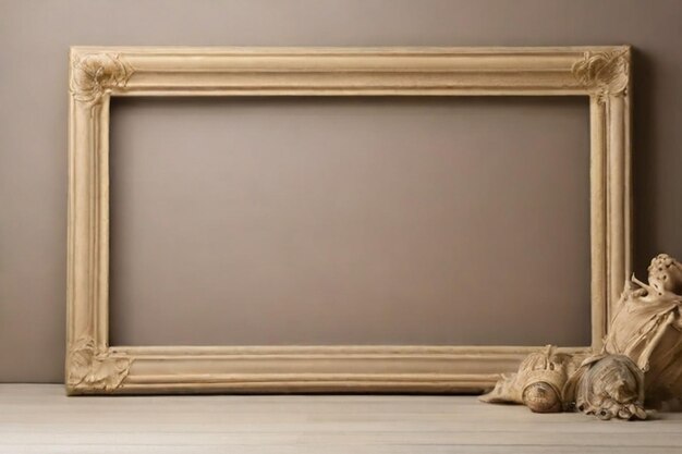 Blank Slate Beige Border Frame for Your Art