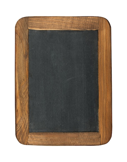 Blank slate chalkboard sign with wooden frame