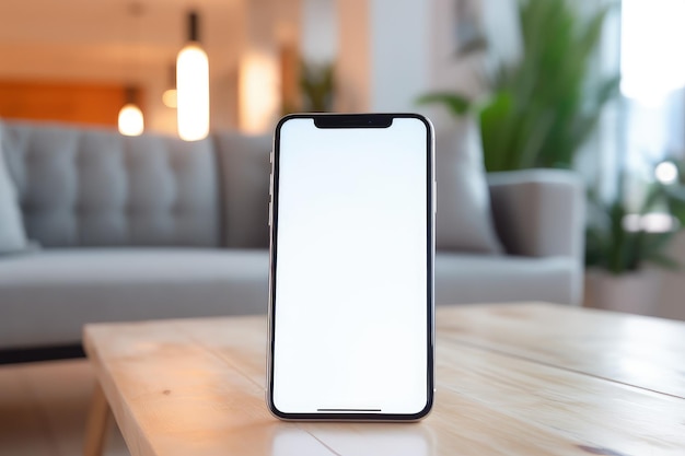 空白のスマートフォン画面のモックアップ テンプレート デザイン生成 AI