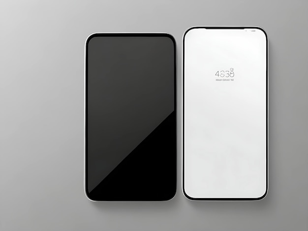 Blank smart phone screen mockup template design generative ai