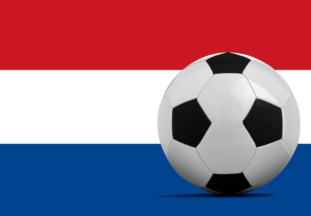 Blank Soccer ball with Netherlands national team flag