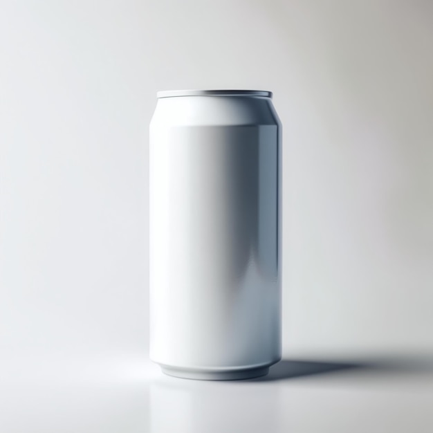 Blank soda can mockup template on isolated white background aluminum can product mock up