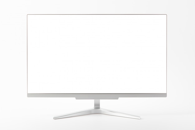 Foto spazio in bianco su un monitor di computer moderno