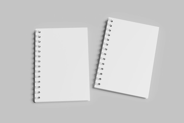 blank spiral book mockup