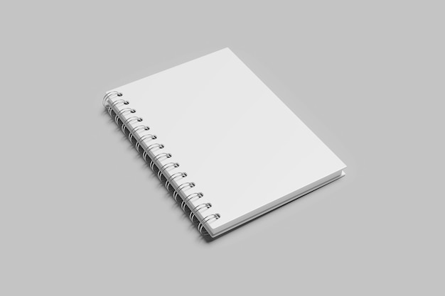 Photo blank spiral book mockup