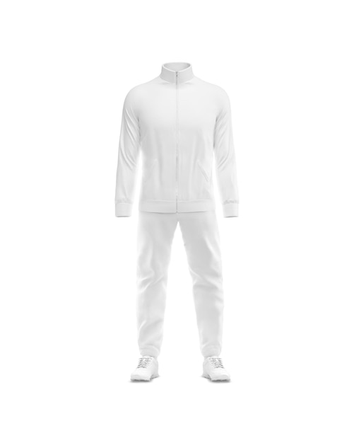 blank sport suit for men's template isolated on a white background
