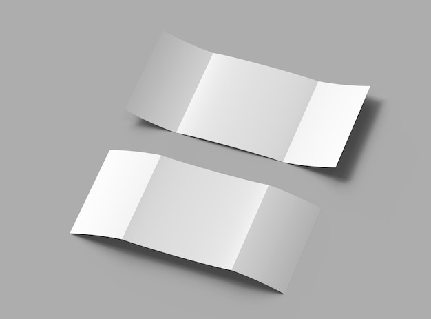 Фото Пустой квадрат gate fold brochure 3d рендеринг для представления вашего дизайна