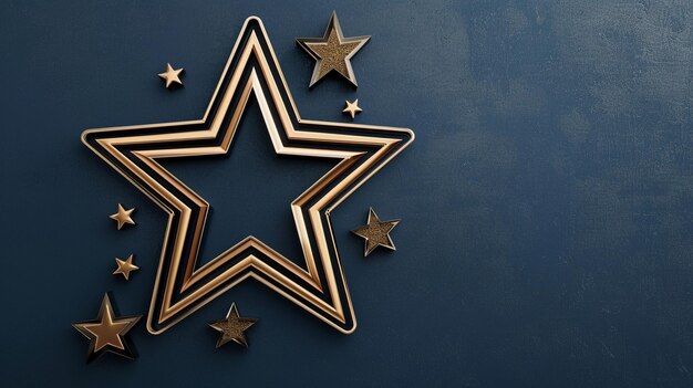 Фото Пустая звезда логотипа или эмблемы в роскошном дизайне с пространством для копирования