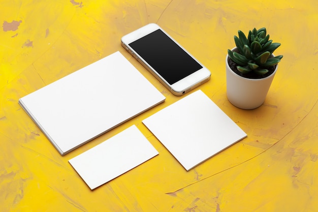 Blank stationery for branding identity. For graphic designers presentations and portfolios