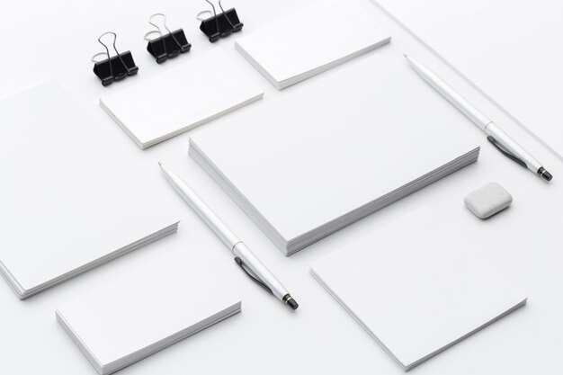 Blank stationery/business  branding isolated on white