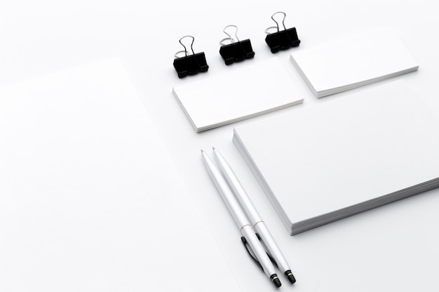 Blank stationery/business  branding isolated on white