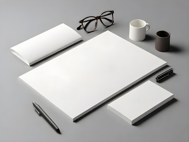 Blank stationery mockup image high resolution