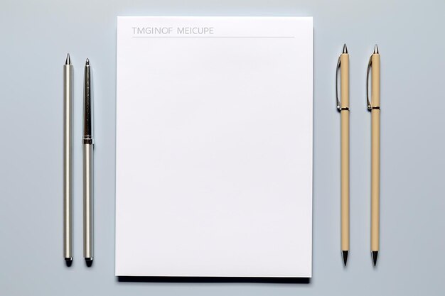 Photo blank stationery set mockup created with generative ai