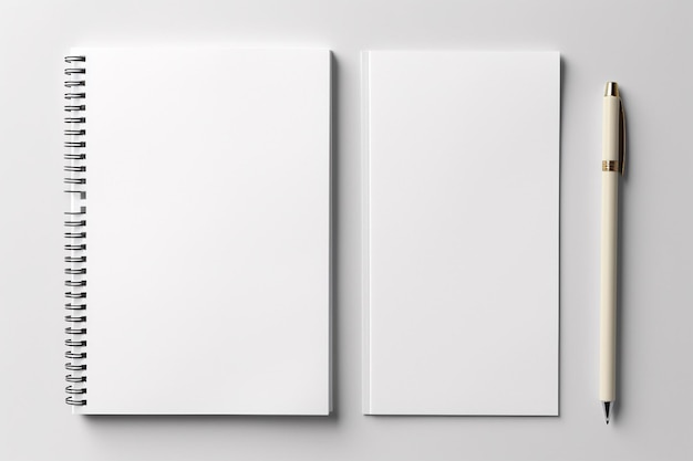 Foto blank stationery set mockup gemaakt met generative ai