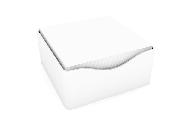 Blank Sticky Notes Stickers with a Holder Cases on a white background