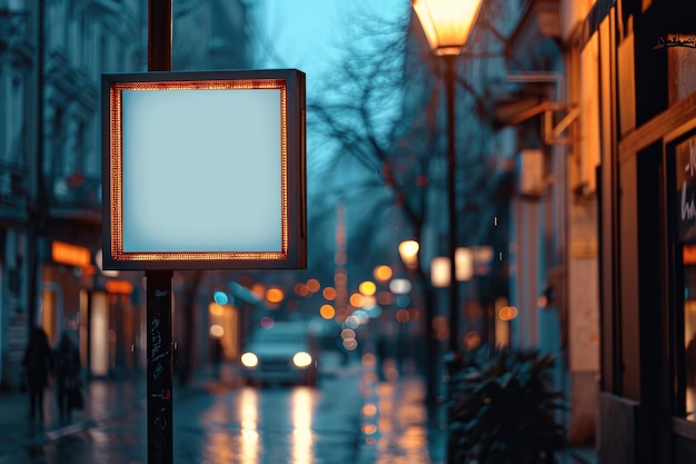 Blank Street directioneel bord geïsoleerd Generatieve AI