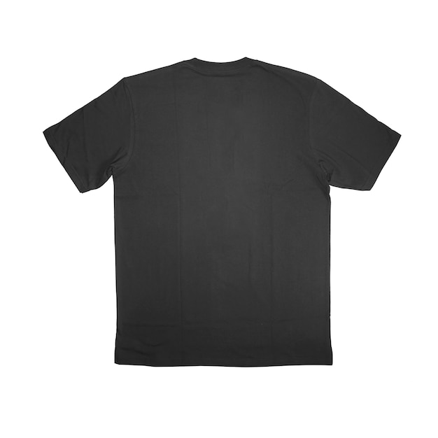 Blank t-shirt zwarte sjabloon voor- en achterbeeld op schone achtergrond Short Sleeve mockup