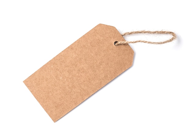 Blank tag tied with string