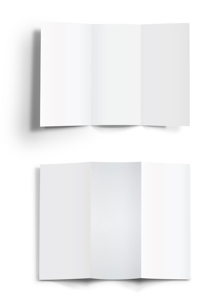 Blank template of folded brochure