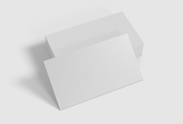 Blank template white Business Cards