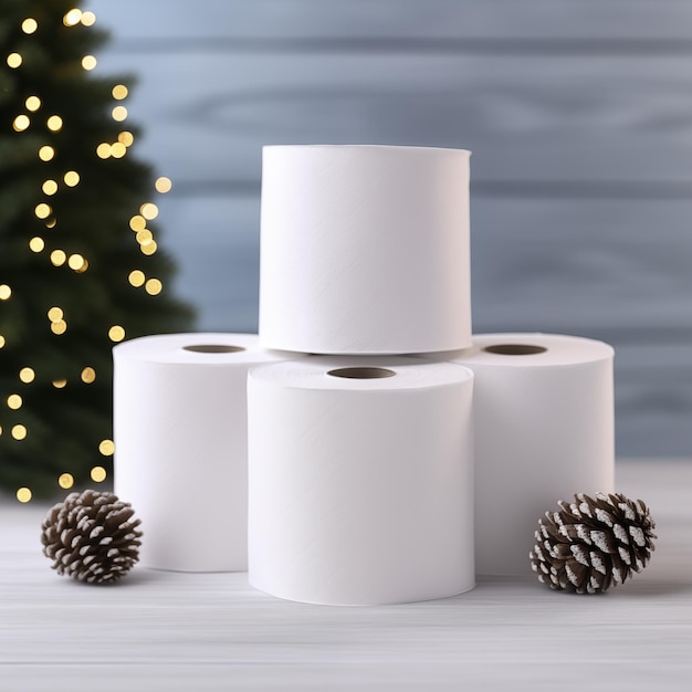 Blank Toilet Paper Rolls Mockup TP Mockup Stylized Photo デジタルダウンロード 製品を表示する