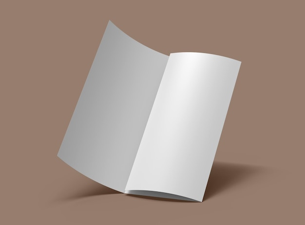 Пустая брошюра размером с букву Tri fold 3d для представления вашего дизайна