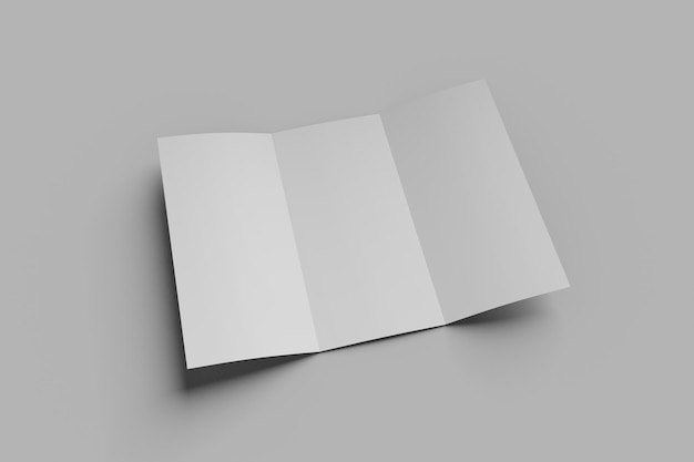 Blank Trifold Brochure Mockup